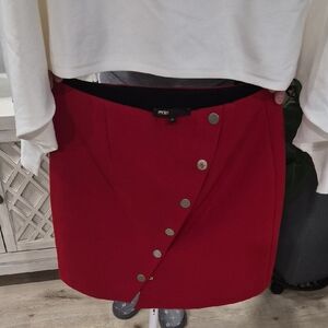 Maje Scarlet Asymmetrical Button Skirt